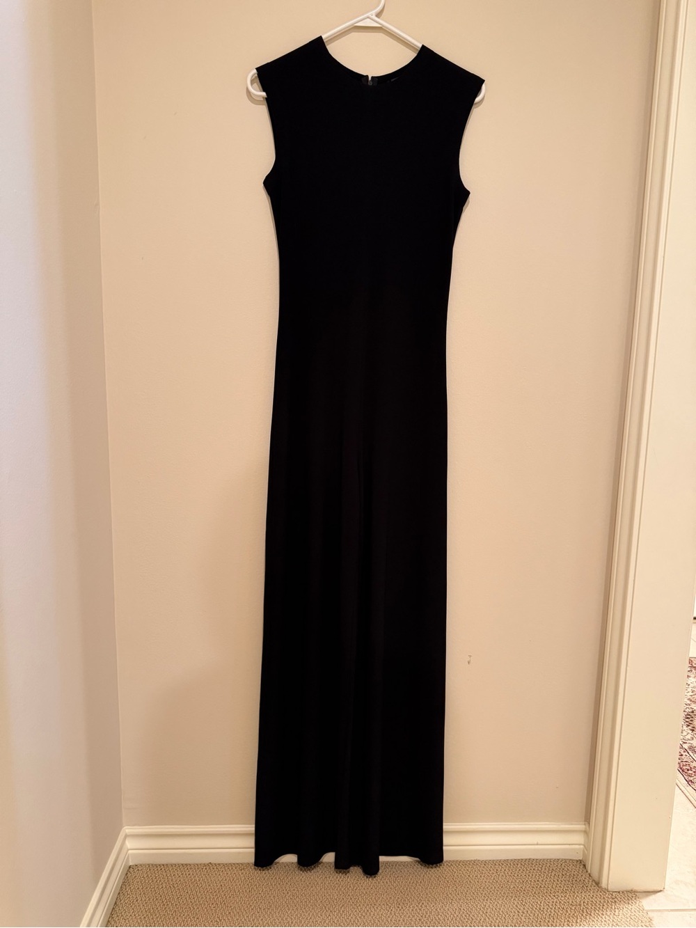 Norma Kamali Sleeveless Black Jumpsuit Classic Minimalist Style. Small